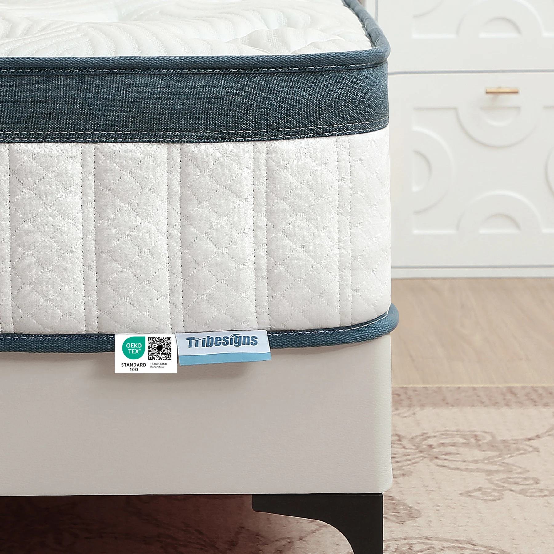 Tribesigns-Matratze, 120 x 200 cm, Höhe 25 cm, Taschenfederkernmatratze, mittlere Härte, H3, 7 Zonen, orthopädische Matratze