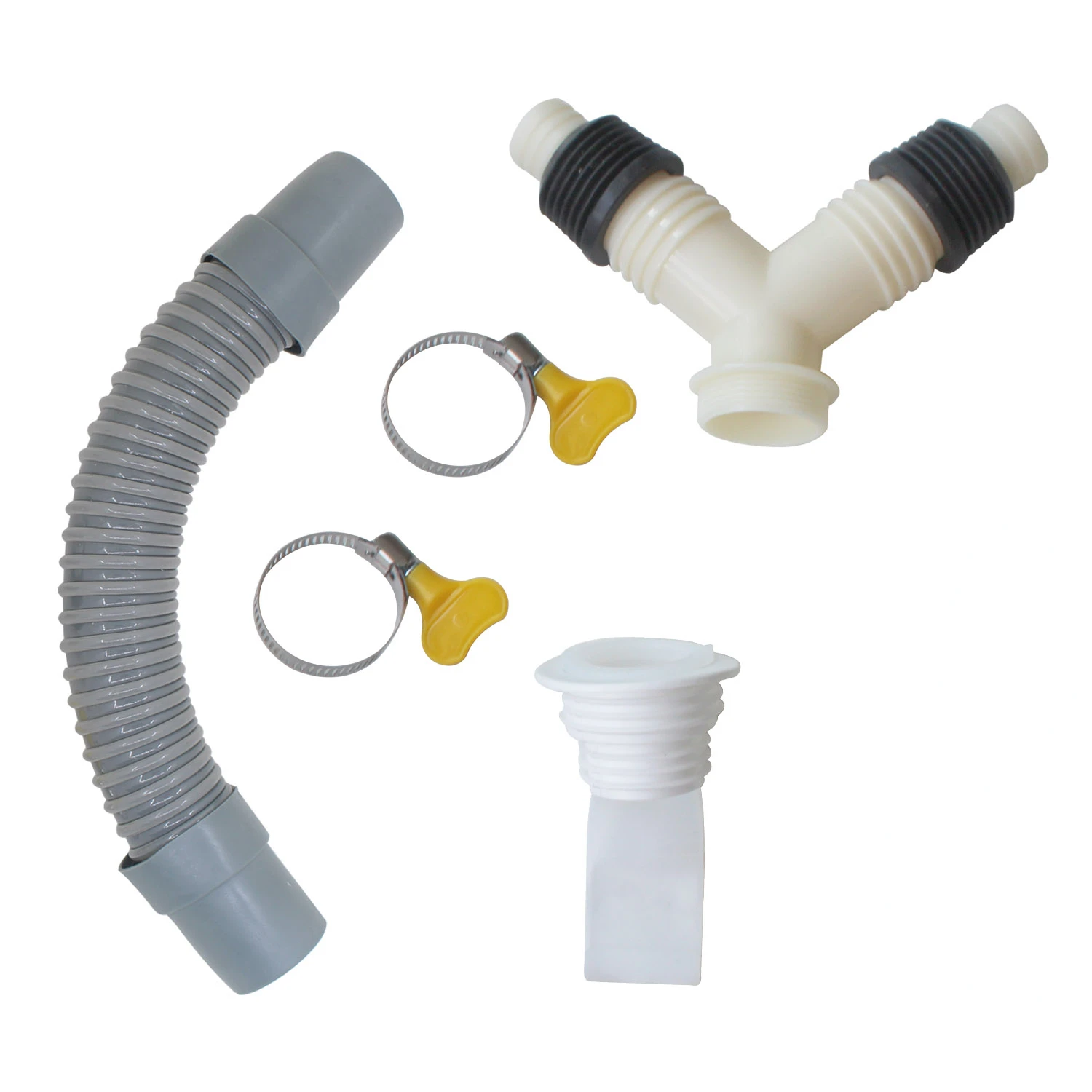 Washing Machine hose outlet inlet adapter pipe connector basin drain tee joint Splitter Connector Drainage Hose Coupling
