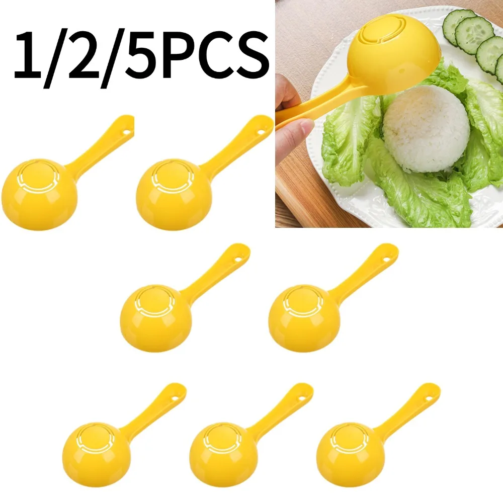 1/2/5PCS Hochwertige Reis Ball Löffel Nicht-stick Diy Reis Scoop Form Reis Runde Zubehör löffel Brei Küche Hälfte Image