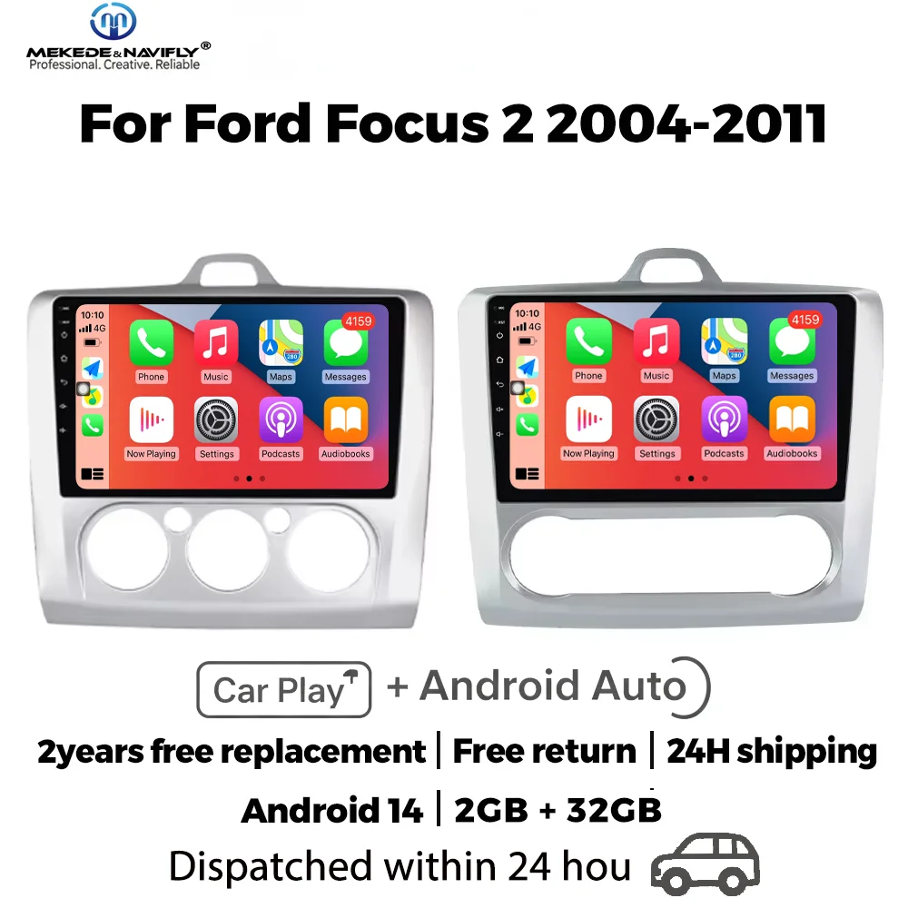 MEKEDE & NAVIFLY 9'' Auto Radio Für Ford Focus 2 3 Mk2/Mk3 2004-2011 multimedia Video Player GPS Carplay Auto Stereo DVD Kopf Einheit