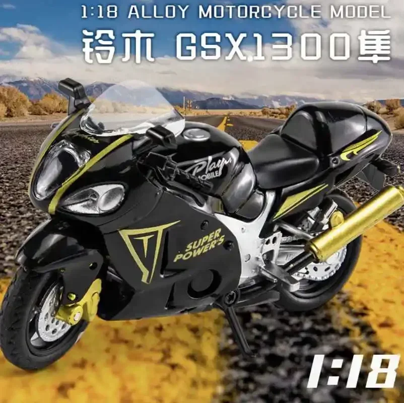 1:18 Suzuki Hayabusa GSX1300 Magic Finger Legierung Motorrad Modell Fahrzeuge Sammler Hobbys Motorrad Junge Modell Spielzeug