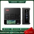 AOOSTAR GEM12 Pro Max Mini PC con display sblocco impronta digitale AMD Ryzen 7 8845HS 8 Core Max 5,1 GHz, 32 GB DDR5 RAM 1 TB SSD BT 5.2