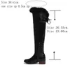 SIMLOVEYO Schneestiefel Pelz Damen Lederstiefel Med Block Heels Overknee Stiefel Damenschuhe Bota Feminina Größe 44 46