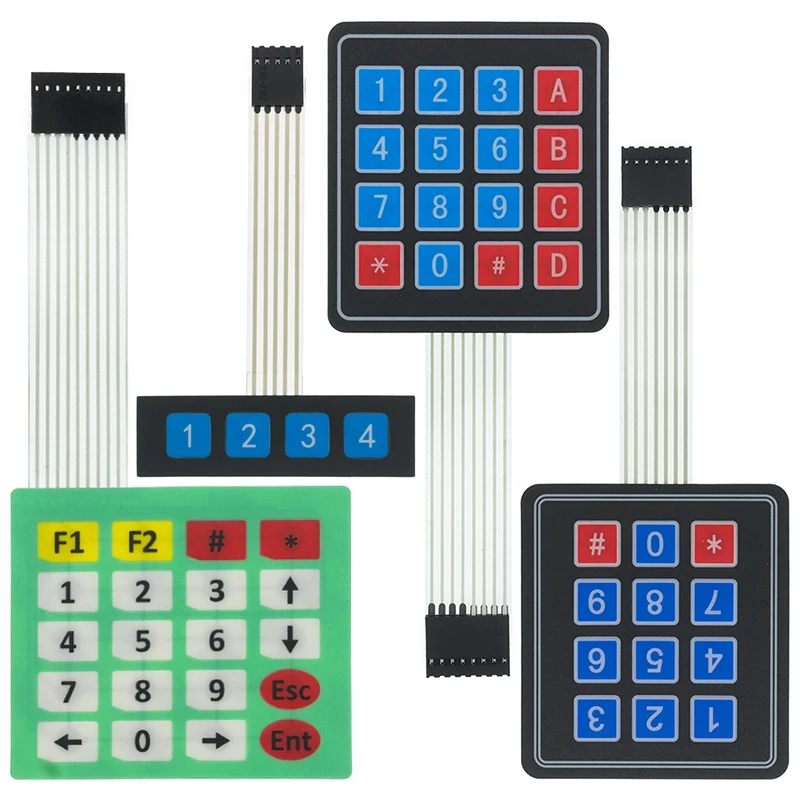 YANXD 4 12 16 20 Tasten Taste Membranschalter 1x4 3x4 4x4 4x5 Tasten Matrix Array Tastatur Tastatur Bedienfeld DIY Kit Image