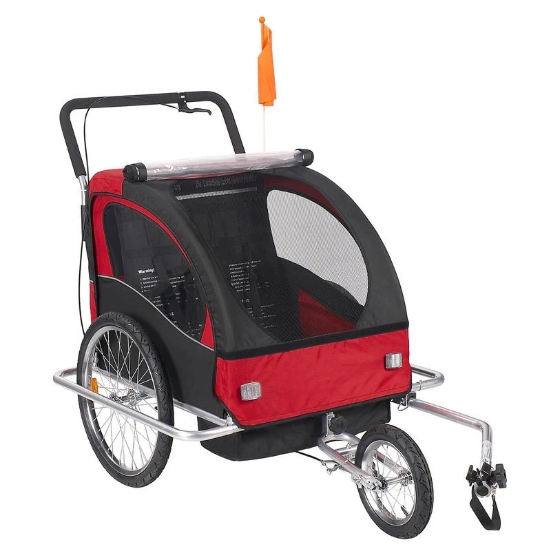 Kinderwagen aus Aluminiumlegierung mit Rahmen und 20-Zoll-Rad, zusammenklappbarer Fahrradanhänger-Jogger Image