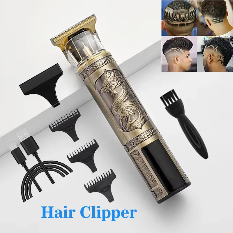 T9 Vintage Elektrische Rasierer Barber Cordless Haar Schneiden Maschine USB Lade Haar Trimmer Tragbare Haar Clipper Geeignet Für Männer Image