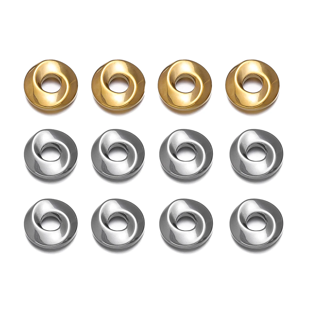 5 teile/los Edelstahl Großes Loch Runde Perle Anhänger für Frauen Ohrringe Halskette Armbänder Schmuck Machen Liefert Erkenntnisse Image