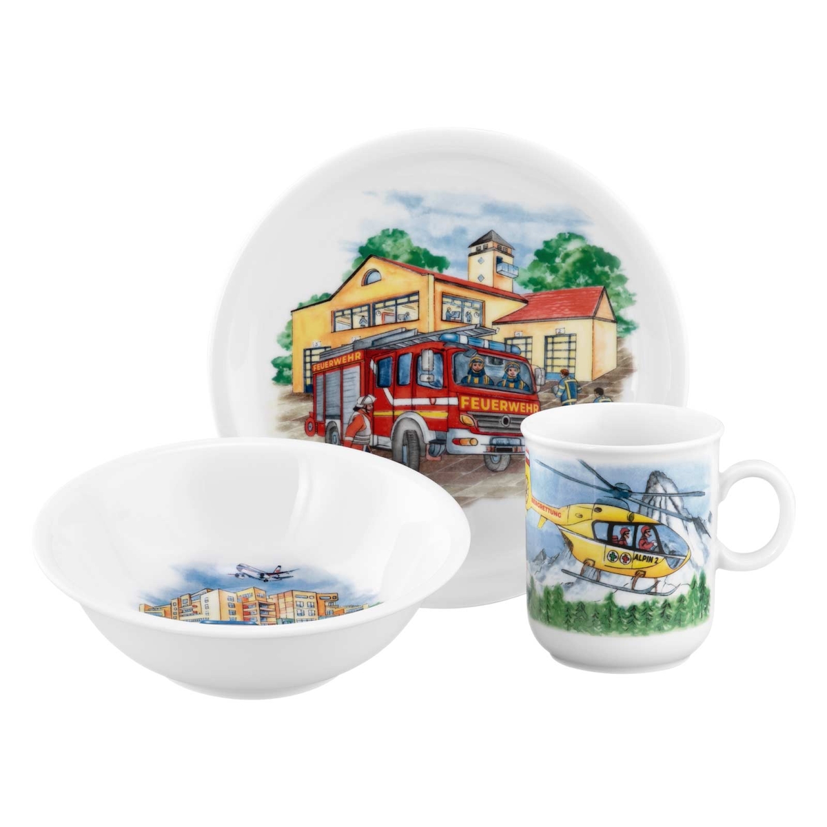 Seltmann Weiden Compact Kindergeschirr Set 3-teilig - Blaulicht Image