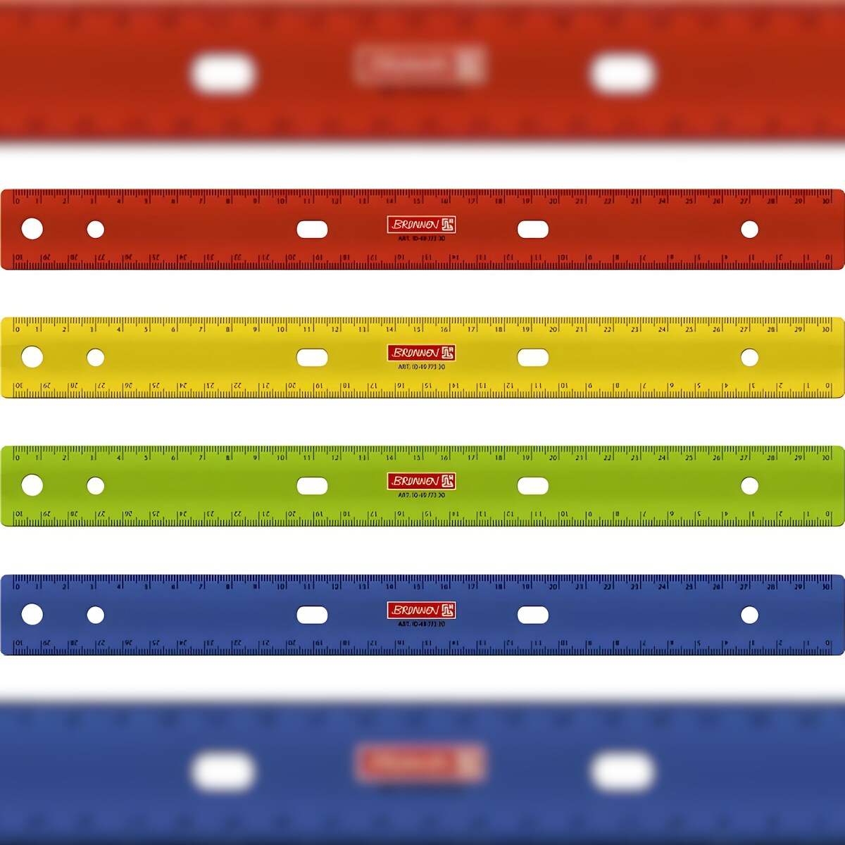 BRUNNEN Lineal zum Abheften 30cm 4 Farben 104977330 Image