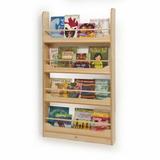 Whitney Brothers® 4 Compartment Book Display Wood in Brown | 56 H x 31.5 W x 5.5 D in | Wayfair WB2113