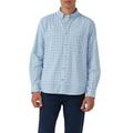 Langarmhemd S.OLIVER, Herren, Gr. XXXL, N-Gr, blau (lt blau), Web, Obermaterial: 100% Baumwolle, kariert, casual, regular fit taillenbedeckt, Langarm Manschette, Hemden, mit Logo Stickerei