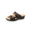 Pantolette BELVIDA, Damen, Gr. 37, gold (schwarz, goldfarben), Nubukleder, Glattleder, klassisch, Schuhe