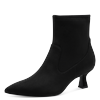 Stiefelette MARCO TOZZI, Damen, Gr. 42, schwarz, Textil, unifarben, Veloursleder, elegant, Schuhe, Trichterabsatz, Businesschuh, Abendschuh mit Innenreißverschluss