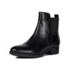 Stiefelette GEOX "Geox Stiefelette Leder/Textil", Damen, Gr. 37, schwarz, Leder, Textil, casual, Schuhe