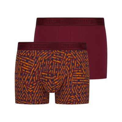 Boxer BRUNO BANANI "Maze", Herren, Gr. XXXL, mulitcolour print, feige, Obermaterial: 93% Baumwolle, 7% Elasthan, bedruckt, bequem, Unterhosen Image