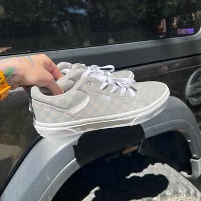 Vans Shoes | Vans Gray And White Minimalist Sneakers | Color: Gray/White | Size: 6g