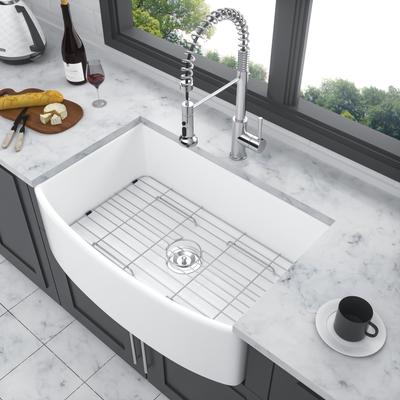 33 inch Kitchen Sink Arch Edge Apron Front Single Bowl Farm Kitchen Sinks