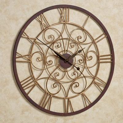 Ralston Wall Clock Antique Gold , Antique Gold