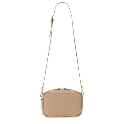 Lambskin Logo Crossbody Handbag