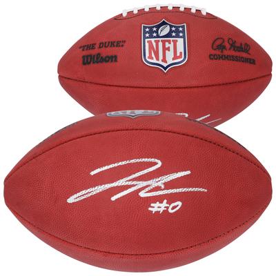 Jahmyr Gibbs Detroit Lions signierter Wilson Duke Vollfarb-Football Image