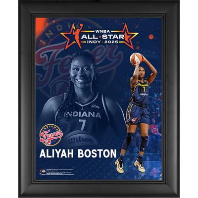 Aliyah Boston Indiana Fever, gerahmt, 33 x 40 cm, 2025 WNBA All-Star-Collage Image