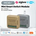 MOES Tuya WiFi/Zigbee Mini Modulo Smart Switch FAI DA TE 1-4 Gang Timer Domotica Controllo Vocale Funziona Con Google Casa Alexa
