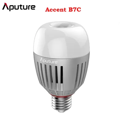 Aputure B7C 7W RGBWW LED Smart Bulb Photography lights 2000K-10000K Adjustable 0-100% Stepless Dimming App Control Multip