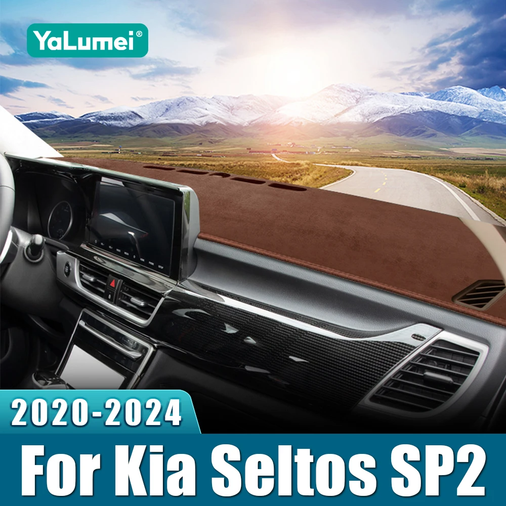 Für Kia Seltos SP2 2020 2021 2022 2023 2024 KX3 Auto Dashboard Sonnenschutz Abdeckung Instrument Schreibtisch Anti-Uv Teppich Nicht-slip Matte Image