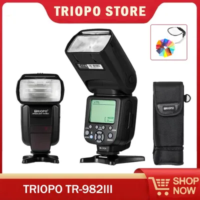 TRIOPO TR-982III 2.4G Wireless TTL HSS High Speed Sync Camera Speedlite Flash SLR Mirrorless Camera Shoe Light for Canon Nikon