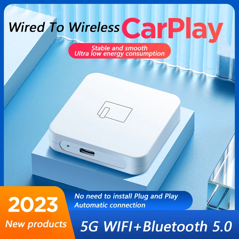 5G Bluetooth verkabelt mit Wireless Carplay für Apple Android Nissan Camry Mercedes Toyota Mazda Citroen Audi Land Rover Volkswagen Image