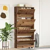 Vintage-Schuhschrank aus Holz, Aufbewahrungsorganisator, 80 x 21 x 1635 cm, rustikale Wohnmöbel