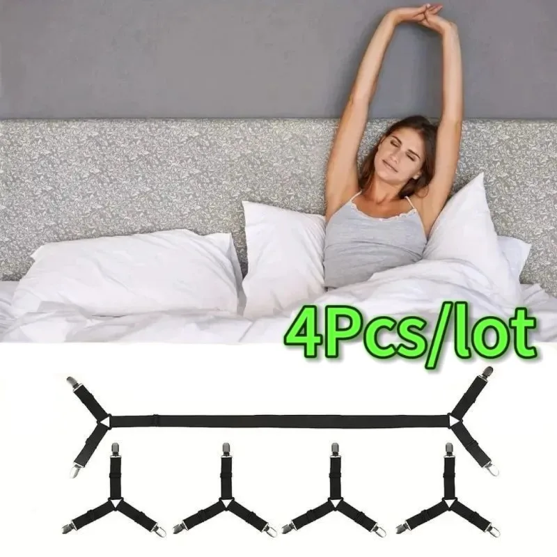 4-8 stücke Elastische Bettlaken Greifer Verstellbare Gürtel Verschluss Clips Matratze Abdeckung Decken Halter Sofa Fixierung Organisieren Gadgets Image