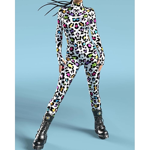 Gemusterte Zentai-Anzüge Cosplay Kostüm Bodysuit Drucken Karnevalskostüm Ganzkörperanzug Herren Damen Jungen Sexy Kostüm Halloween Kostüm für Leistung Party Maskerade Kinder Erwachsene Image