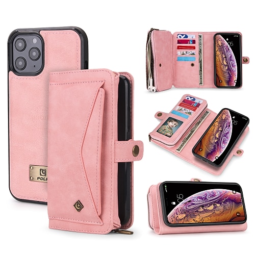 Handy Hülle Handyhüllen Für iPhone 17 Pro Max 17 Air 16 15 14 Pro Max Plus 13 12 11 Pro Max Mini Brieftaschenhülle Mit Ständer Vollschutz Stoßfest Einfarbig PU-Leder Image