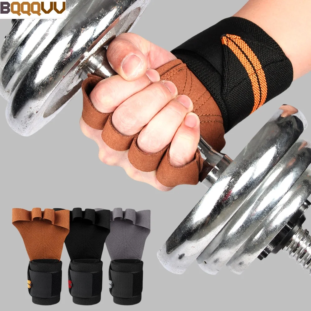 Anti-Skid Gym Gloves Grips, Weight Power Belt, Lifting Pads, Deadlift, Workout, Crossfit Fitness Gloves, Palm Protection, 1Pair