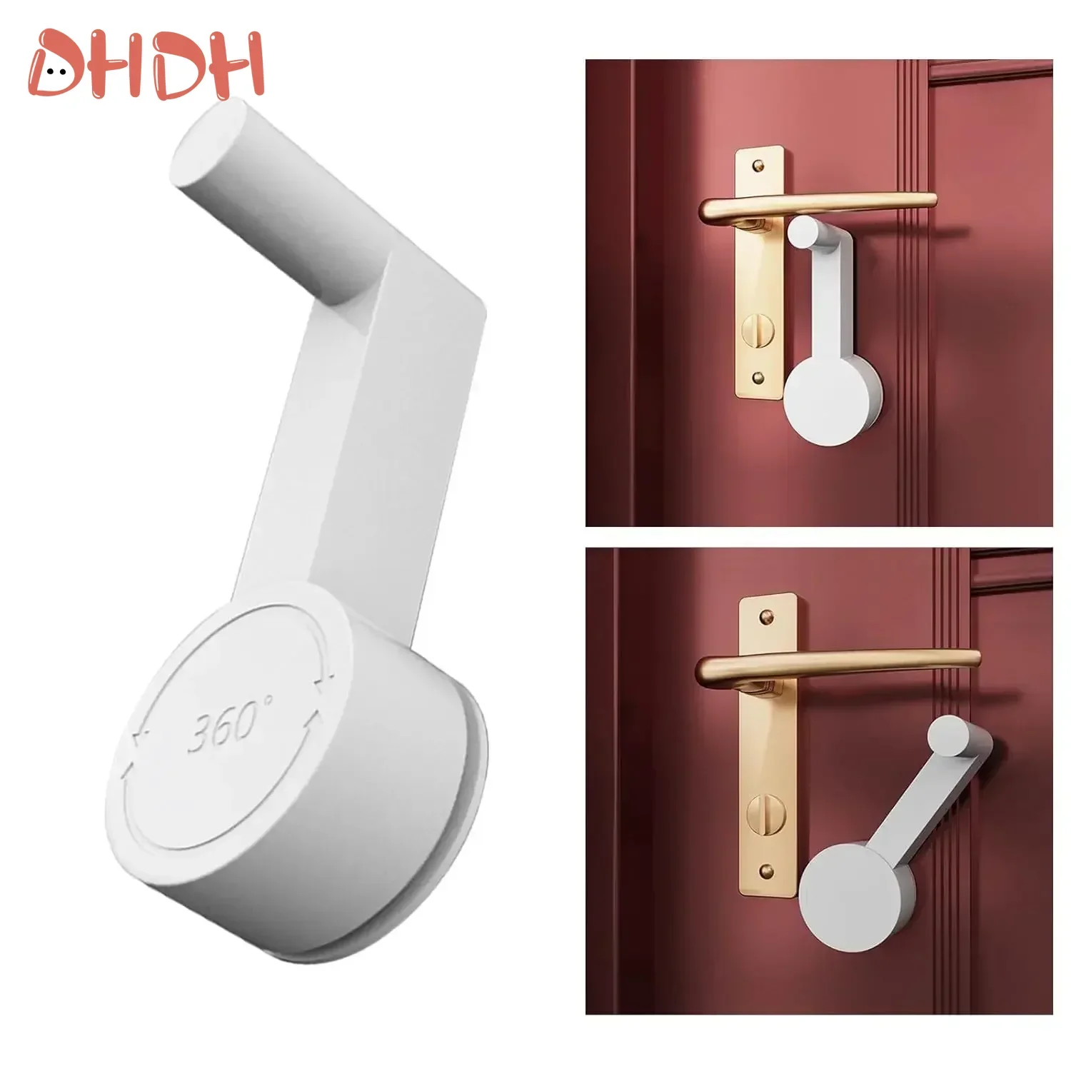 Kinder Sicherheit Türgriff Schloss Baby Schlösser Einfach Zu Installieren Anti-öffnung Griff Schloss Haustier Zimmer Tür Kind Schutz gerät Image