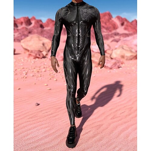 Gemusterte Zentai-Anzüge Cosplay Kostüm Bodysuit Drucken Karnevalskostüm Ganzkörperanzug Herren Damen Sexy Kostüm Halloween Kostüm für Leistung Party Maskerade Erwachsene Image