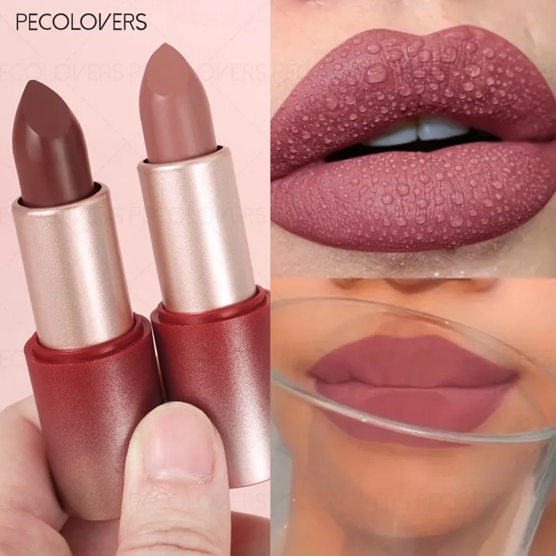 1 Stück roter Lippenstift, mehrfarbige Auswahl, nicht trocknender Lipgloss, wasserfest und langlebig, volle und bezaubernde Lippen, Lippenkosmetik Image
