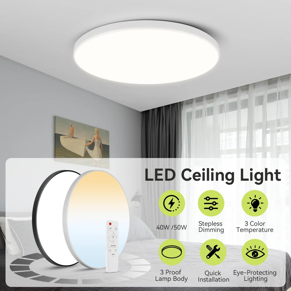 Fernbedienung Led-deckenleuchte Dimmbare Innen Decke Lichter Moderne Panel Lampen Led Leuchten Für Zimmer Glanz Dekoration