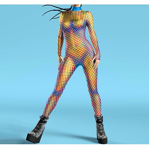 Gemusterte Zentai-Anzüge Cosplay Kostüm Bodysuit Drucken Karnevalskostüm Ganzkörperanzug Herren Damen Jungen Sexy Kostüm Halloween Kostüm für Leistung Party Maskerade Kinder Erwachsene Image