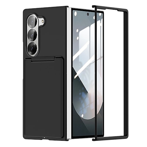 Handy Hülle Handyhüllen Für Samsung Galaxy Z Fold 7 Z Fold 6 Z Fold 5 Rückseite Ständer Kartenfach Stoßfest Retro PC Image