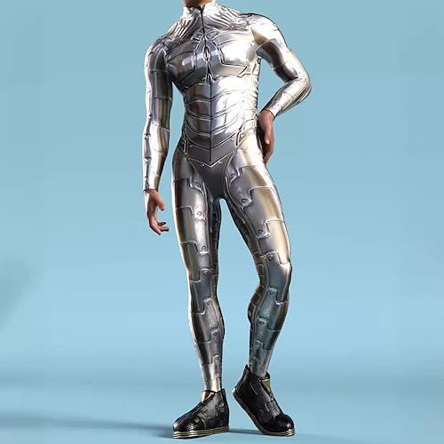 Gemusterte Zentai-Anzüge Cosplay Kostüm Bodysuit Drucken Karnevalskostüm Ganzkörperanzug Herren Damen Sexy Kostüm Halloween Kostüm für Leistung Party Maskerade Erwachsene Image