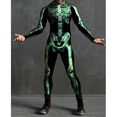 Gemusterte Zentai-Anzüge Cosplay Kostüm Bodysuit Drucken Karnevalskostüm Ganzkörperanzug Herren Damen Jungen Sexy Kostüm Halloween Kostüm für Leistung Party Maskerade Kinder Erwachsene Image