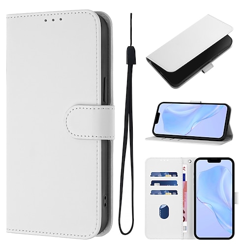 Handy Hülle Handyhüllen Für iPhone 17 Pro Max 17 Air 16 15 14 Pro Max Plus 16e 13 12 11 Pro Max Mini Flip-Cover Mit Ständer Magnetisch Unterstützt kabelloses Laden Retro TPU PU-Leder Image