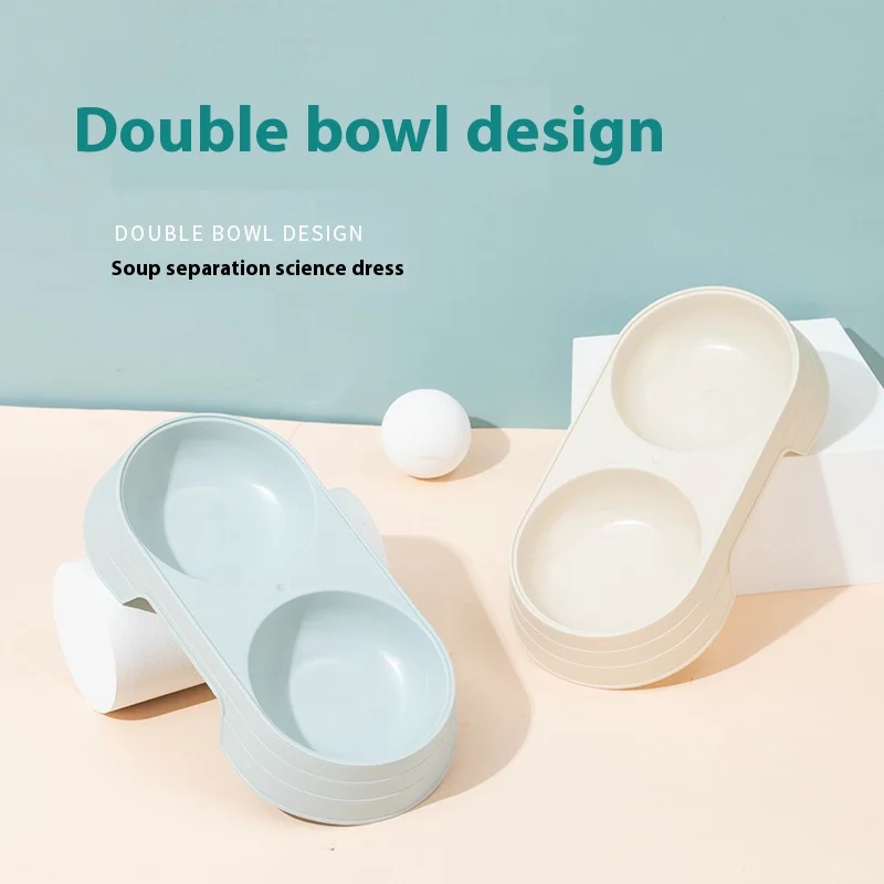 Bol à bonbons pour chat, bol de nourriture pour chat, bol pour chien, eau potable et manger bol de riz à double usage, double bol en paille de blé pour animaux de compagnie, nourriture pour chaton