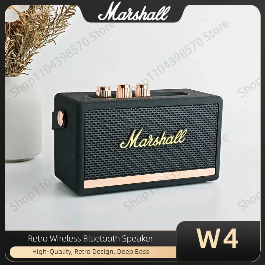Marshall W4 Retro BT Altoparlante portatile Mini altoparlante impermeabile Subwoofe wireless Stereo HiFi Sound Box per casa/festa/esterno