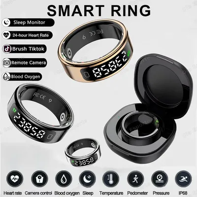 Neue Smart Ring R11 Männer Frauen Display Bildschirm Geste Swipe Video Wasserdichte Herzfrequenz Schlaf Monitor Smart ring Für Android IOS