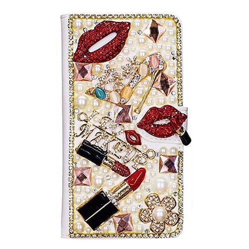 Handy Hülle Handyhüllen Für iPhone 17 Pro Max 17 Air 16 15 14 Pro Max Plus 13 12 11 Pro Max Mini Brieftaschenhülle Flip-Cover Vollschutz Bling Glitzer glänzend Stoßfest PU-Leder Image