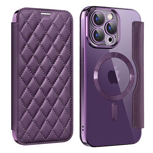 Handy Hülle Handyhüllen Für iPhone 17 Pro Max 17 Air 16e 13 12 11 Pro Max Brieftaschenhülle Mit Magsafe Transparent Kartenfach Retro TPU PU-Leder Image