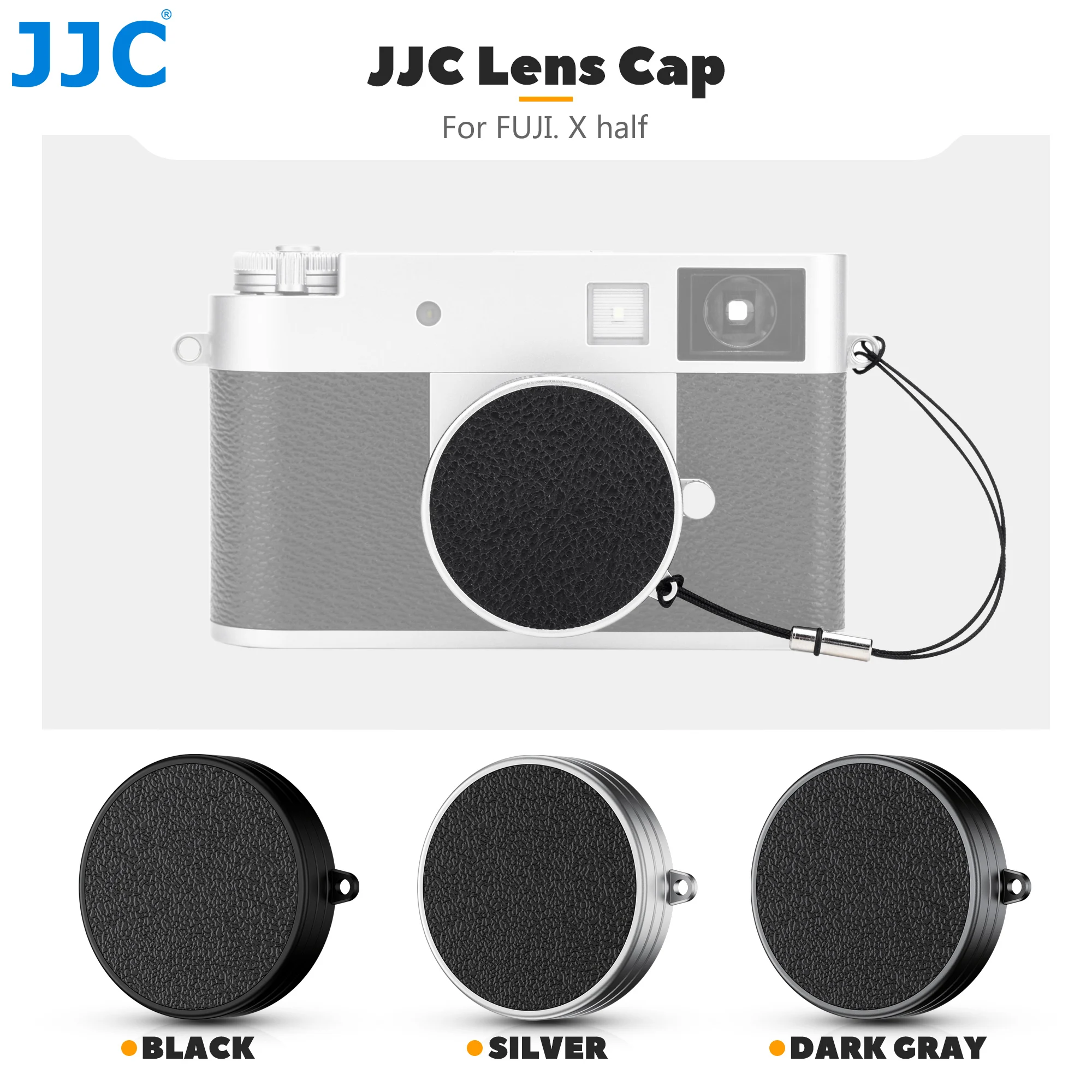 JJC Aluminium-Kameraobjektivdeckel für Fujifilm X Half Fujifilm X-HF1 Objektivabdeckung Kratzfeste Staubdichte Kamerazubehörteile Image